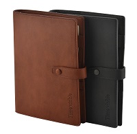 Ring binder leather notebook