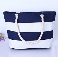 Canvas Shopping Bag With Twisted Handles