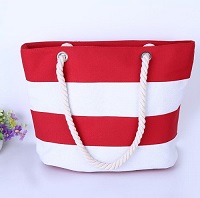 Canvas Shopping Bag With Twisted Handles